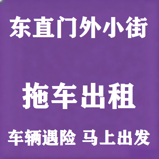 北京东直门外小街拖车救援租赁图