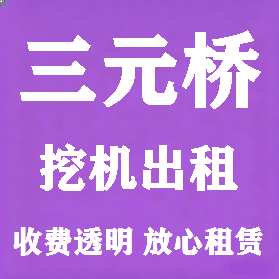 北京三元桥挖机租赁图