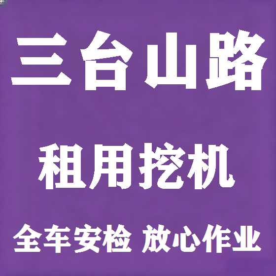 北京三台山路挖机租赁图