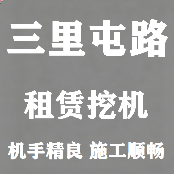 北京三里屯路挖机租赁图