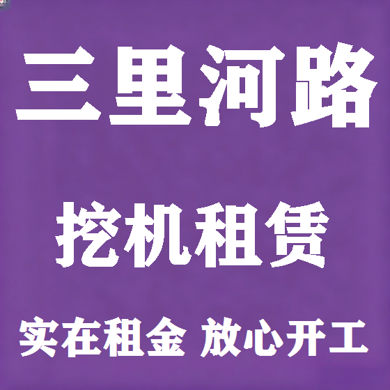 北京三里河路挖机租赁图