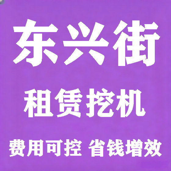 北京东兴街挖机租赁图