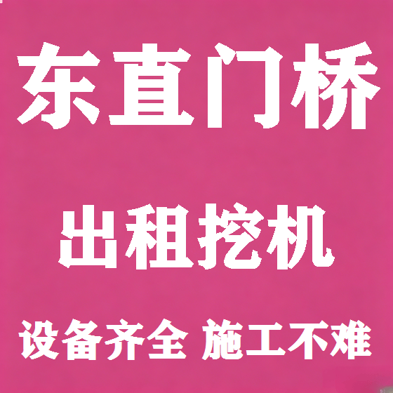 北京东直门桥挖机租赁图