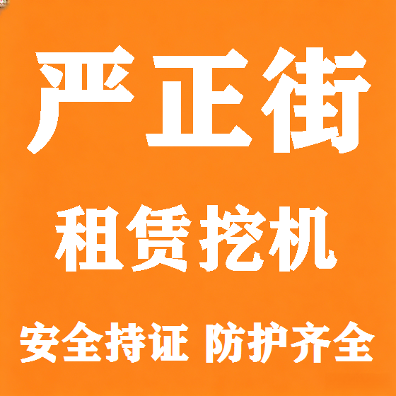 北京严正街挖机租赁图