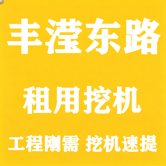 北京丰滢东路挖机租赁图