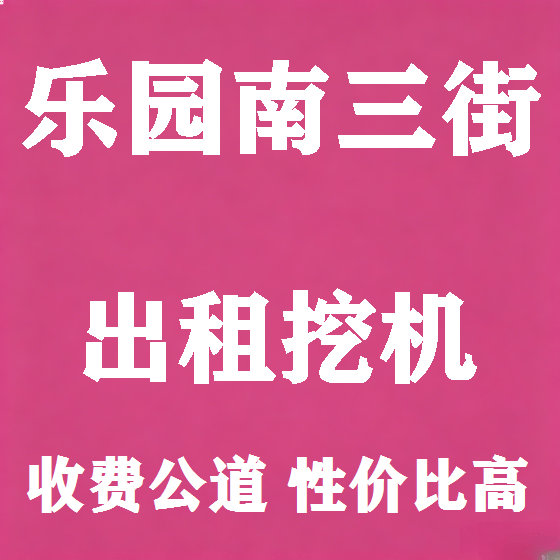 北京乐园南三街挖机租赁图