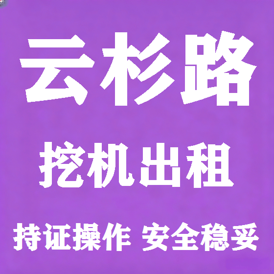 北京云杉路挖机租赁图