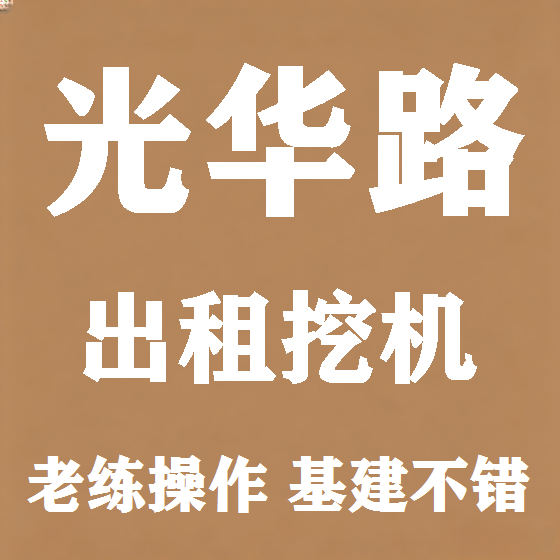 北京光华路挖机租赁图