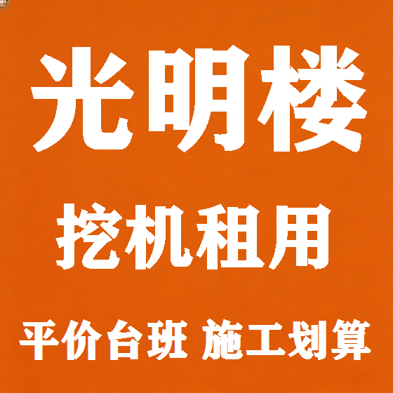 北京光明楼挖机租赁图