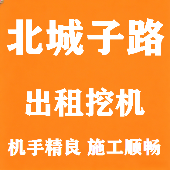 北京北城子路挖机租赁图