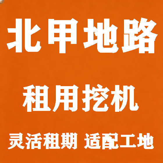 北京北甲地路挖机租赁图