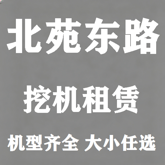 北京北苑东路挖机租赁图