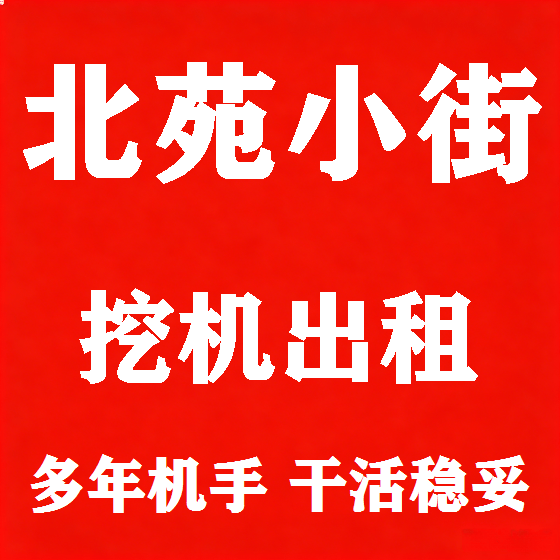 北京北苑小街挖机租赁图