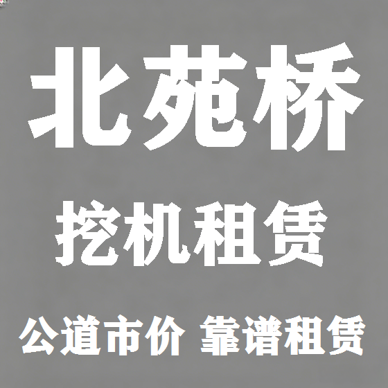 北京北苑桥挖机租赁图