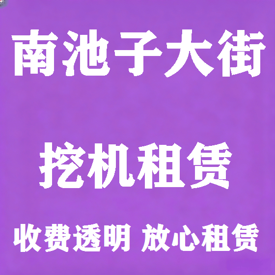 北京南池子大街挖机租赁图