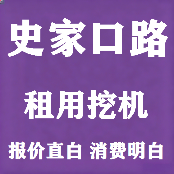 北京史家口路挖机租赁图