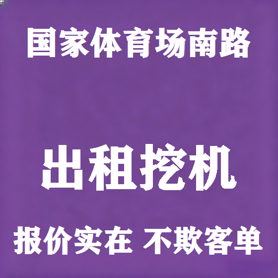 北京国家体育场南路挖机租赁图