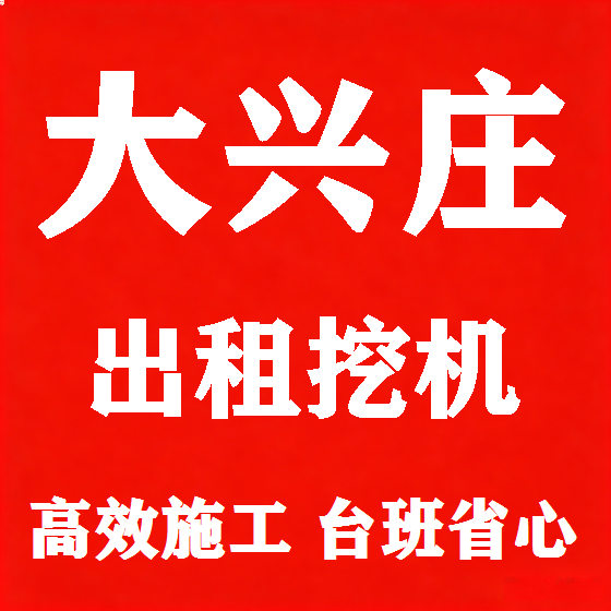 北京大兴庄挖机租赁图
