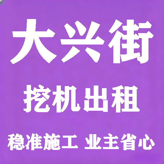 北京大兴街挖机租赁图