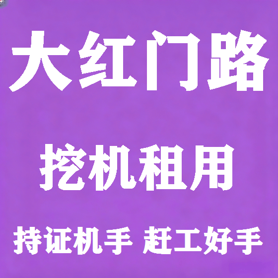 北京大红门路挖机租赁图