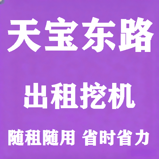 北京天宝东路挖机租赁图