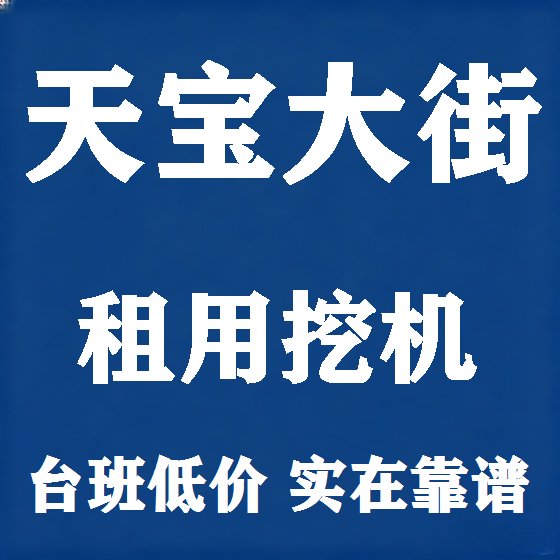 北京天宝大街挖机租赁图