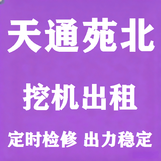 北京天通苑北挖机租赁图