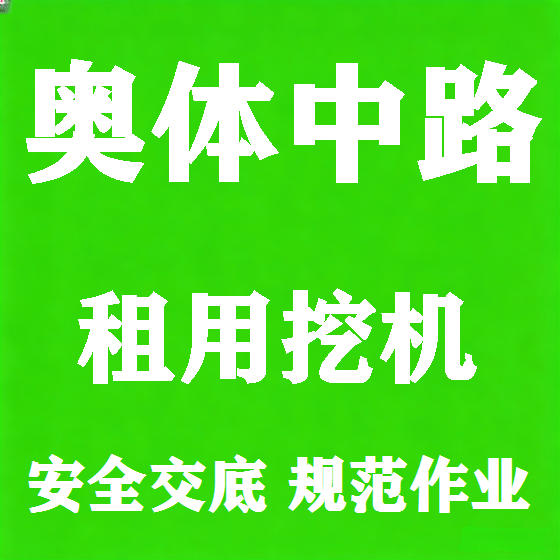 北京奥体中路挖机租赁图