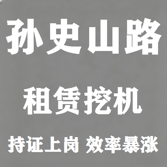 北京孙史山路挖机租赁图