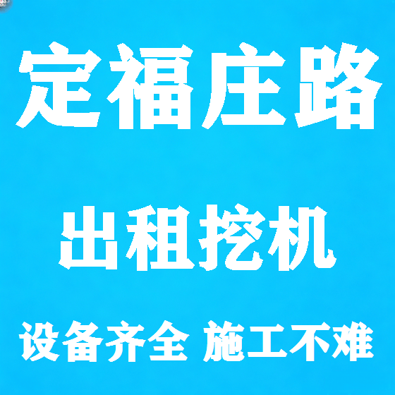 北京定福庄路挖机租赁图