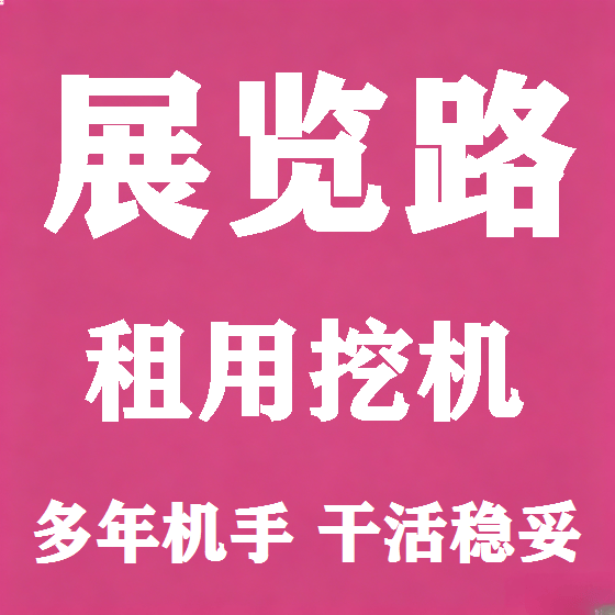 北京展览路挖机租赁图
