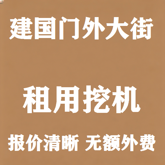 北京建国门外大街挖机租赁图