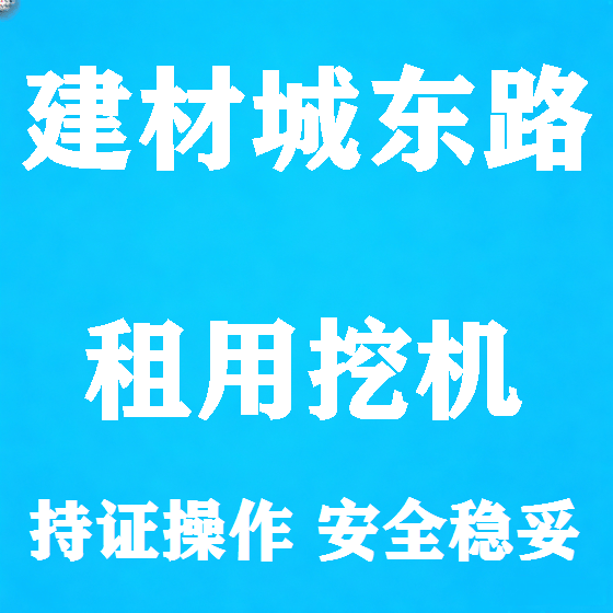 北京建材城东路挖机租赁图