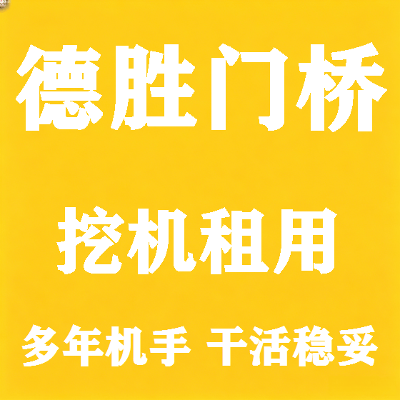 北京德胜门桥挖机租赁图