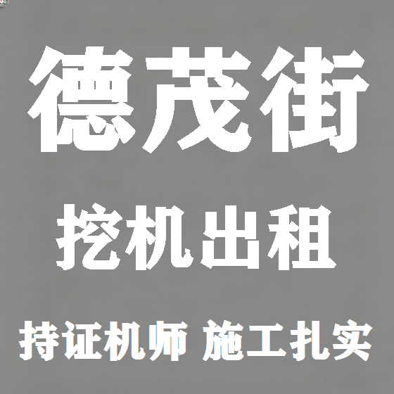 北京德茂街挖机租赁图