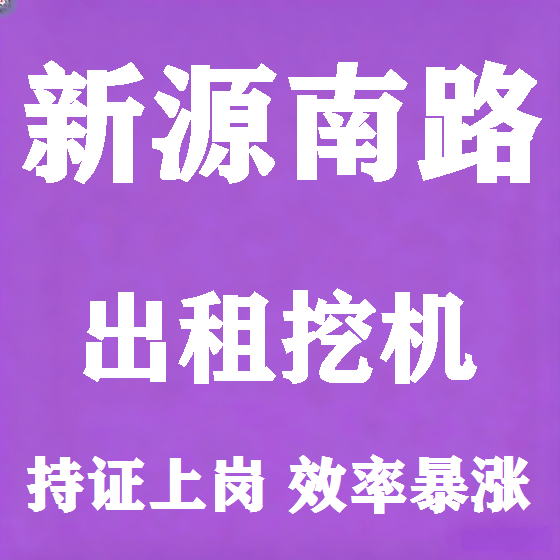 北京新源南路挖机租赁图