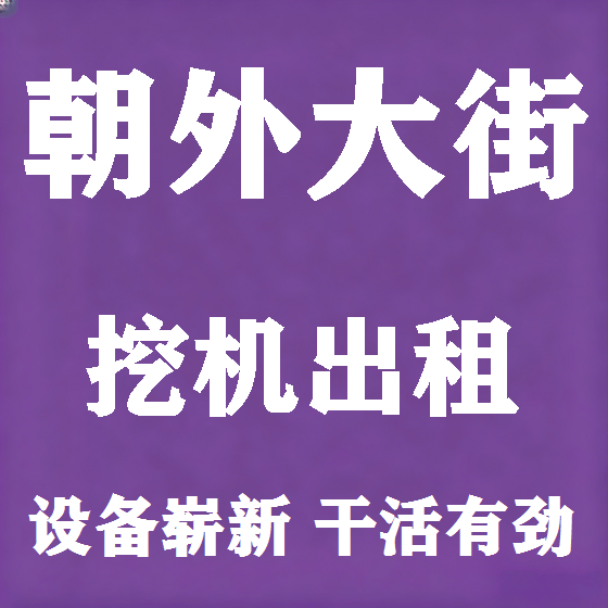 北京朝外大街挖机租赁图