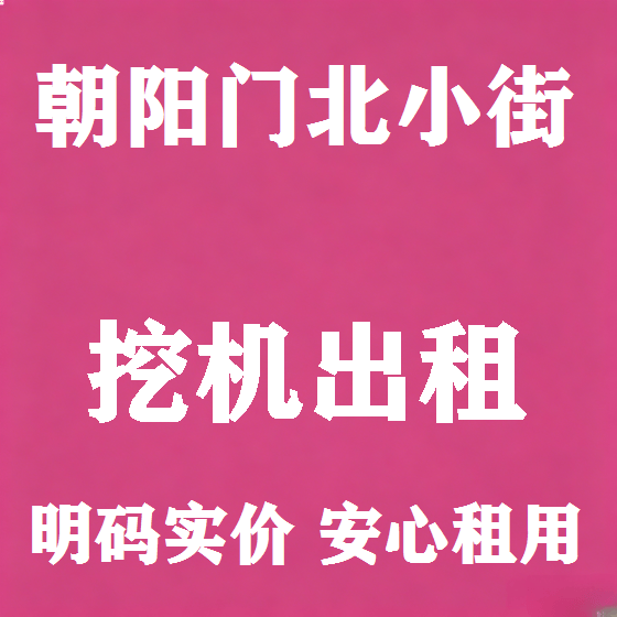 北京朝阳门北小街挖机租赁图
