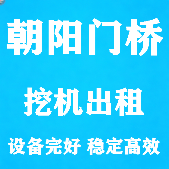 北京朝阳门桥挖机租赁图