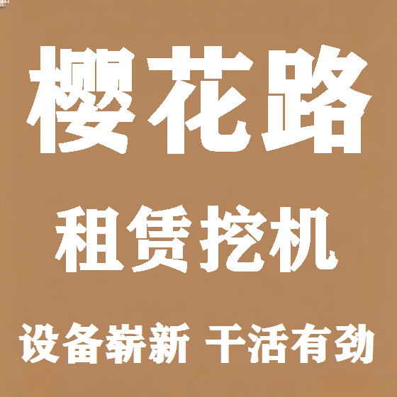 北京樱花路挖机租赁图