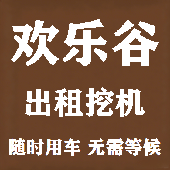 北京欢乐谷挖机租赁图