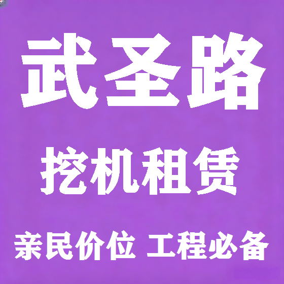 北京武圣路挖机租赁图
