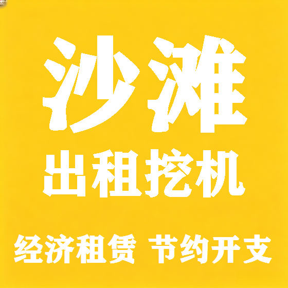 北京沙滩挖机租赁图