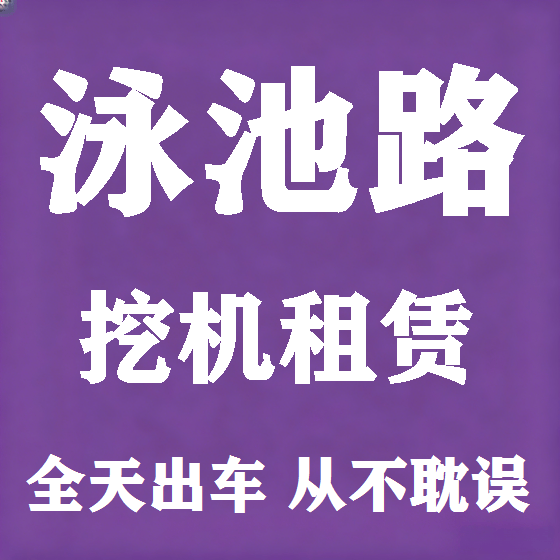 北京泳池路挖机租赁图