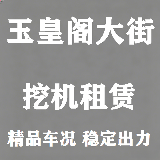 北京玉皇阁大街挖机租赁图