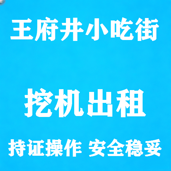 北京王府井小吃街挖机租赁图
