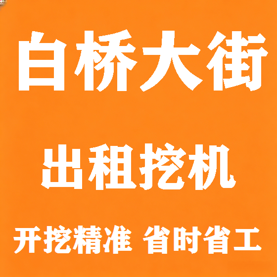 北京白桥大街挖机租赁图