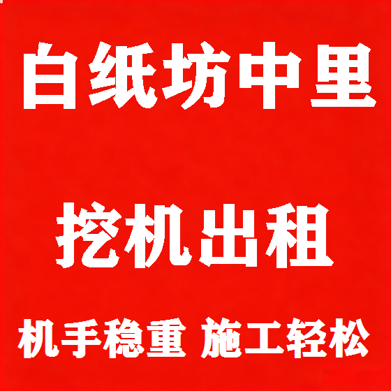 北京白纸坊中里挖机租赁图