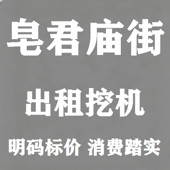 北京皂君庙街挖机租赁图