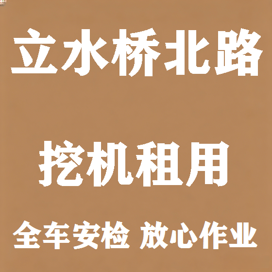 北京立水桥北路挖机租赁图
